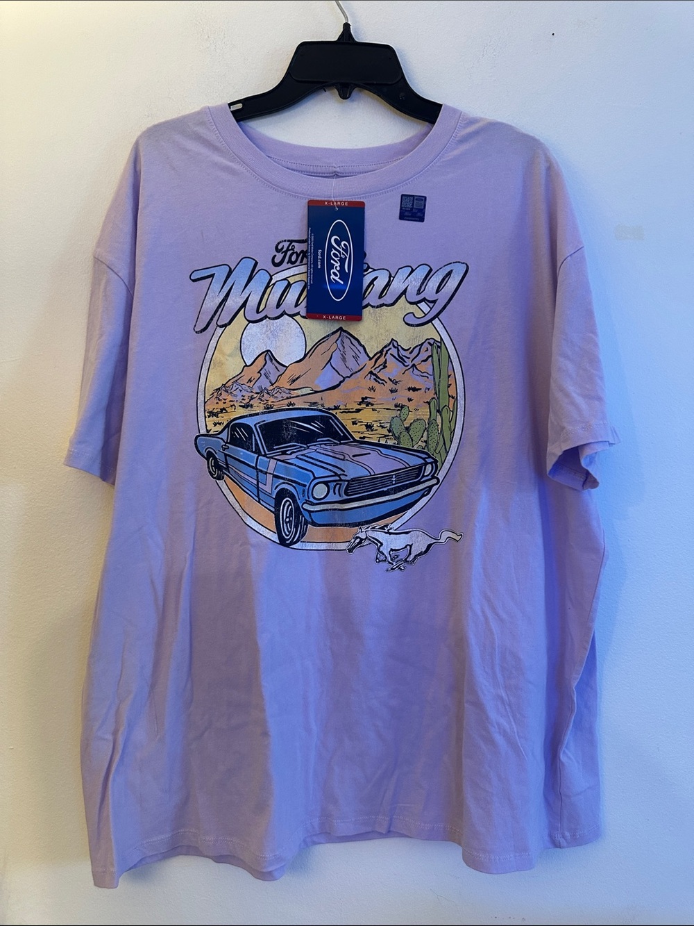 Ford Lavender Mustang Scenic Graphic Tee